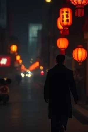 《凌晨四点的面摊》剧照，路边面摊的蒸汽与昏黄灯泡